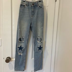 Sandro Paris Star Pearl Mom Jeans